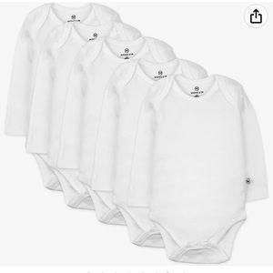 NWT⭐️ Honest Baby 100% Organic Cotton Long Sleeve Onesie (5 pack)
